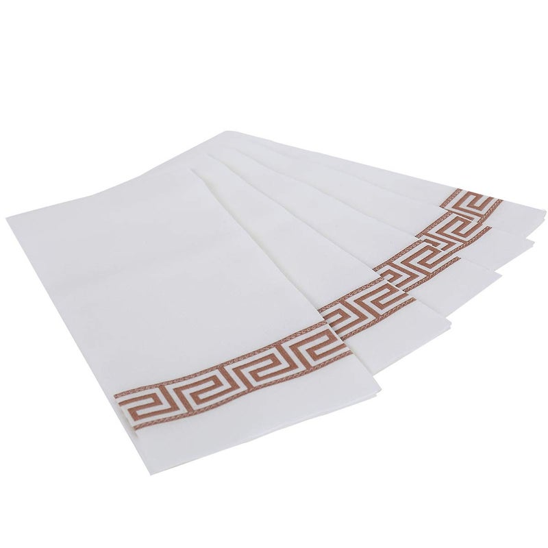 Vplus 200 PACK Guest Towels Disposable Bathroom, Decorative Bathroom Napkins, Soft and Absorbent Disposable Dinner Napkins Cloth Like for Kitchen, Parties, Weddings, Christmas Party(Rose Gold) - Image 4